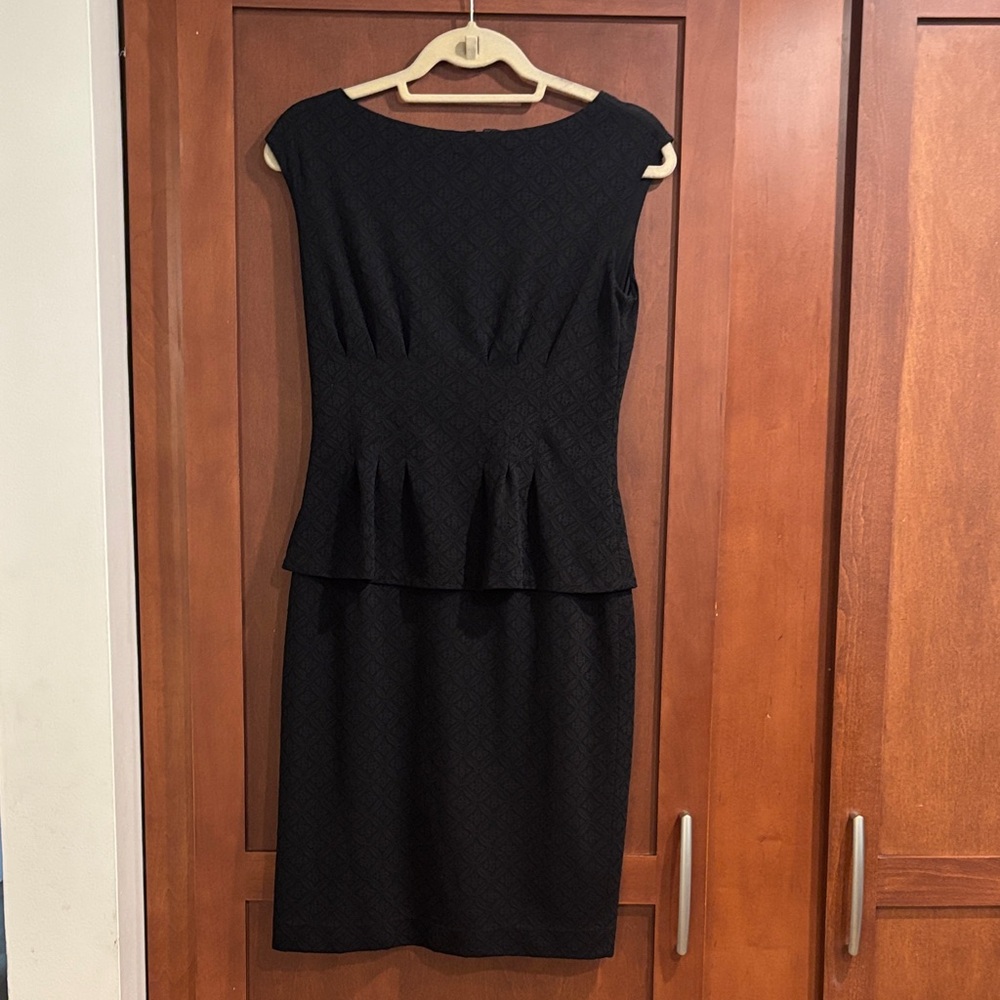 American Living Black Textured Midi Dress